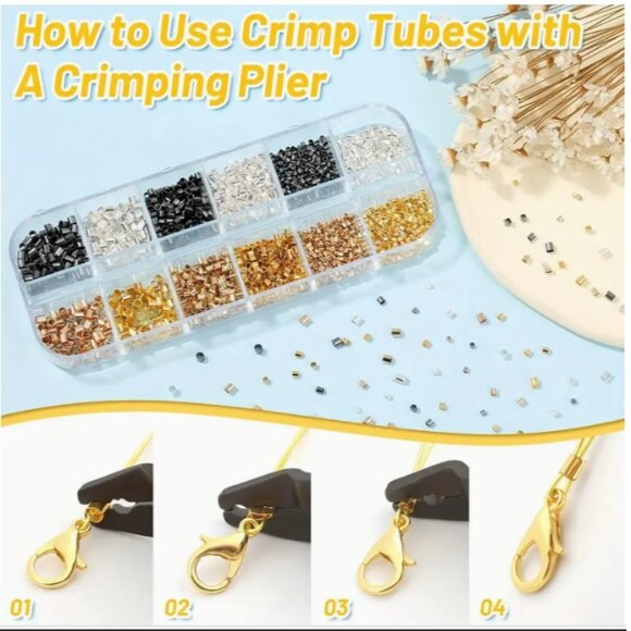 Crimp Bead Kit - 2200 Crimp Beads & Crimping Tool. - Picture 5 of 5